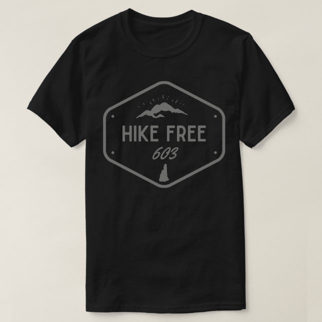 Hike Free 603 Badge T-Shirt (Design Front)