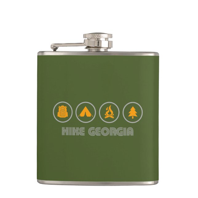 Hike Georgia Hip Flask (Front)