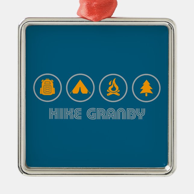 Hike Granby Provincial Park Metal Tree Decoration (Front)
