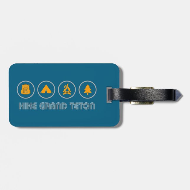 Hike Grand Teton National Park Luggage Tag (Back Horizontal)