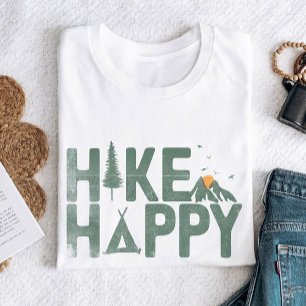 Hike Happy Camper Hiker Hiking Family Personalised T-Shirt