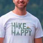 Hike Happy Camper Hiker Hiking Family Personalised T-Shirt<br><div class="desc">Elevate your outdoor style with our 'Hike Happy' matching hiker shirts! Designed for the adventurous soul, these tees capture the essence of hiking, camping, and mountaineering. Embrace the peaks, conquer the mountains, and express your love for the great outdoors. The perfect gift for the hiking lover, camper, or mountain climber...</div>