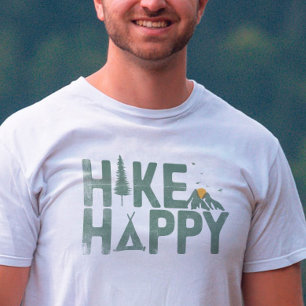 Hike Happy Camper Hiker Hiking Family Personalized T-Shirt