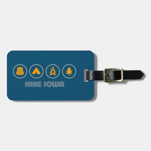 Hike Iowa Luggage Tag (Front Horizontal)