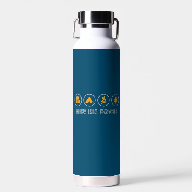 Hike Isle Royale National Park Water Bottle (Front)