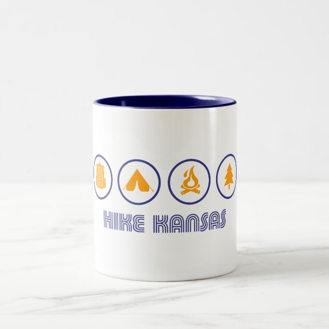 Hike Kansas Two-Tone Coffee Mug (Center)