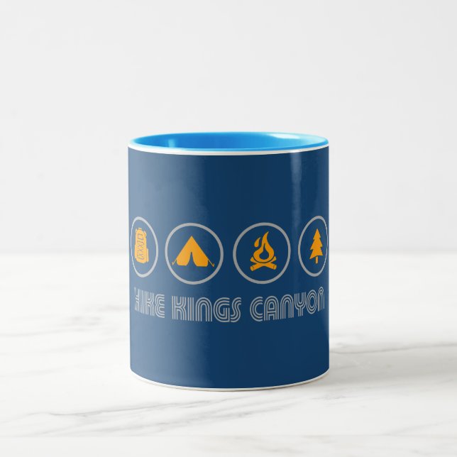 Hike Kings Canyon National Park Two-Tone Coffee Mug (Center)
