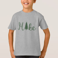 Hike logo pine tree hiking lover
