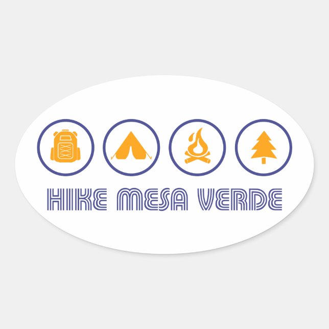 Hike Mesa Verde National Park Oval Sticker (Front)