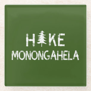 Hike Monongahela West Virginia Tree Glass Coaster
