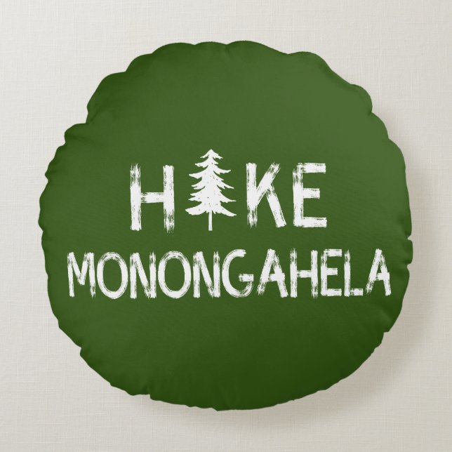 Hike Monongahela West Virginia Tree Throw Pillow (Front)