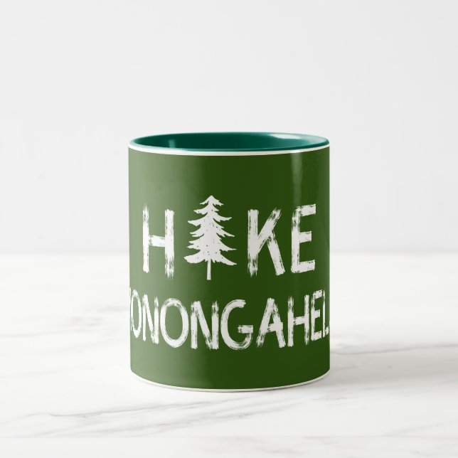 Hike Monongahela West Virginia Tree Two-Tone Coffee Mug (Center)