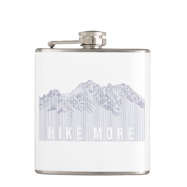 Hike More Mountains Hip Flask (Front)