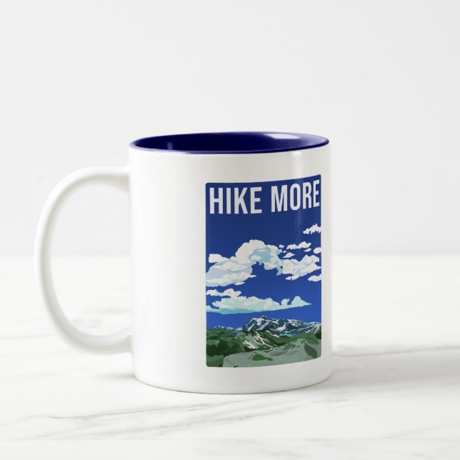 Hike More  Two-Tone Coffee Mug (Left)