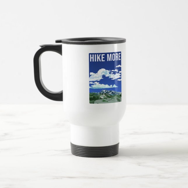 Hike More  Two-Tone Travel Mug (Left)