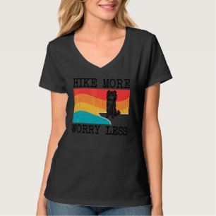Hike More Worry Less Affenpinscher Graphic Hiking T-Shirt