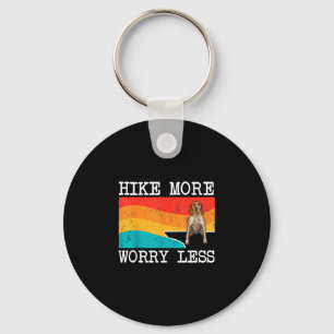 Hike more worry less american english coonhound key ring