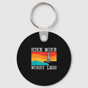 Hike more worry less blue merle dane graphic key ring
