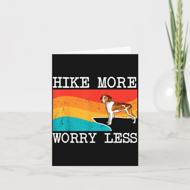 Hike more worry less brittany graphic hiking  card (Front)