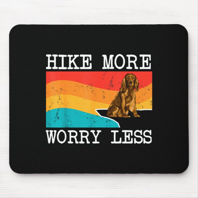 Hike more worry less cocker spaniel graphic hiking mouse pad (Front)
