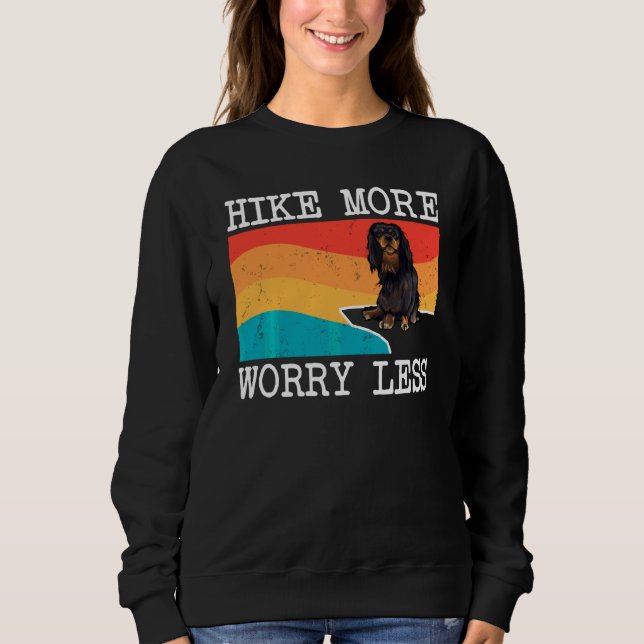 Hike More Worry Less English Toy Spaniel Graphic H Sweatshirt (Front)