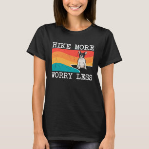 Hike More Worry Less French Bulldog Graphic Hiking T-Shirt