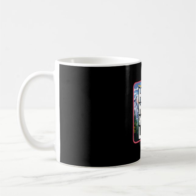 Hike more worry less funny cool motivational coffee mug (Left)
