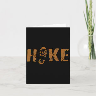 Hike More Worry Less Funny Outdoor Mountain Humor  Card