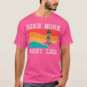 Hike More Worry Less Leonberger Graphic Hiking T-Shirt