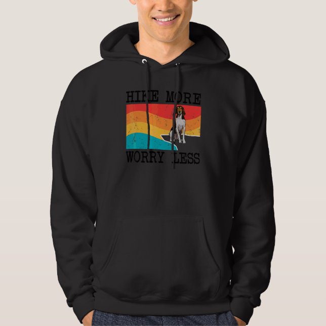 Hike More Worry Less Treeing Walker Coonhound Grap Hoodie (Front)