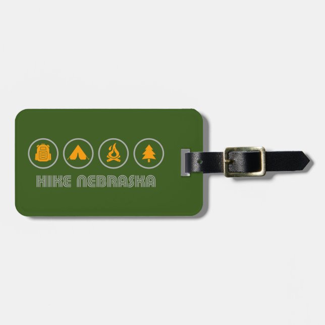 Hike Nebraska Luggage Tag (Front Horizontal)