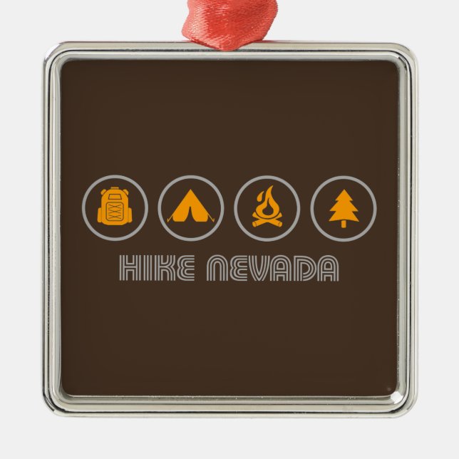 Hike Nevada Metal Tree Decoration (Front)