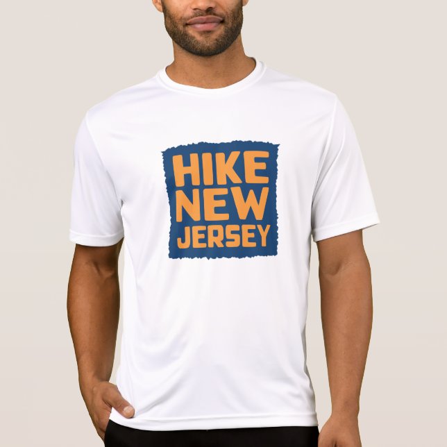 Hike New Jersey (Blaze) - Wicking T-Shirt (Front)
