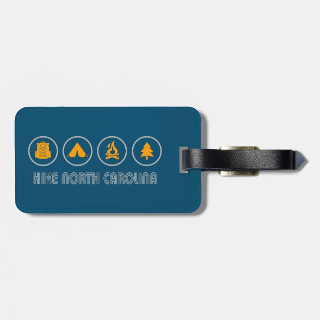 Hike North Carolina Luggage Tag (Back Horizontal)