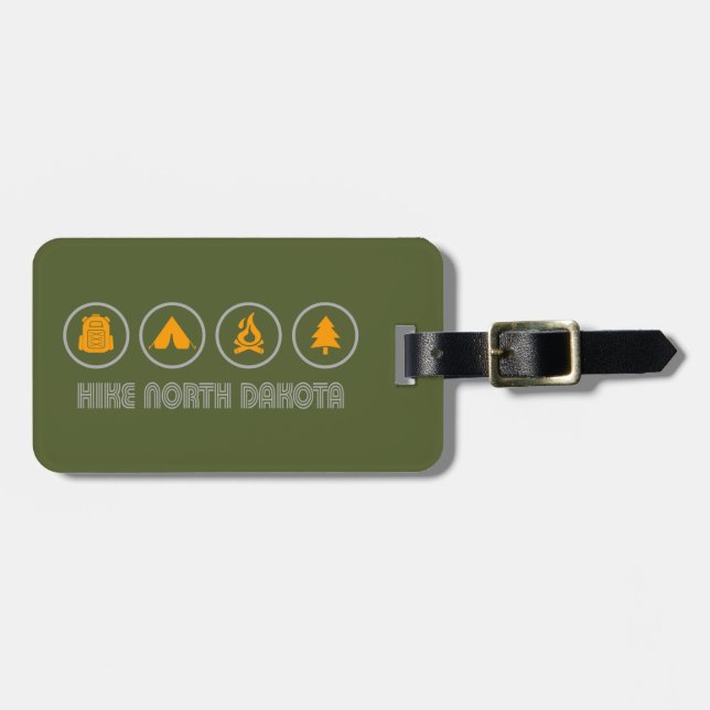 Hike North Dakota Luggage Tag (Front Horizontal)
