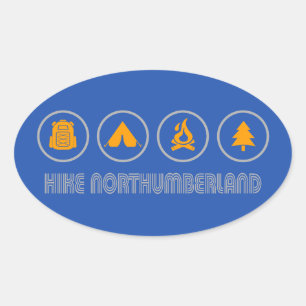 Hike Northumberland National Park Oval Sticker