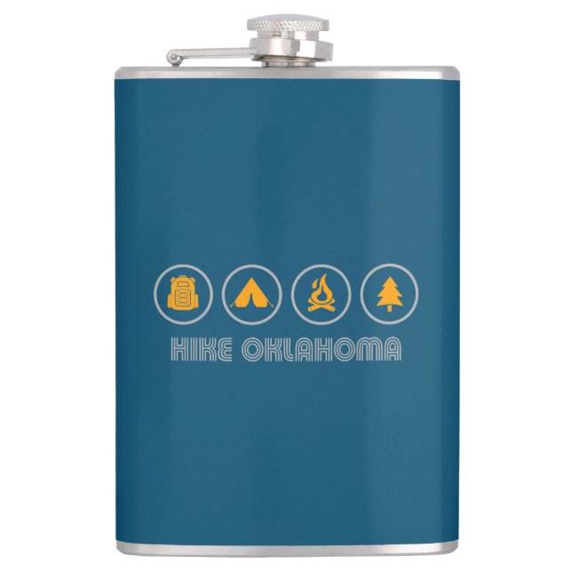 Hike Oklahoma Hip Flask (Front)