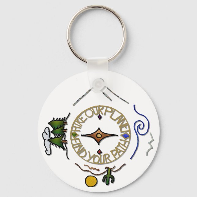 Hike Our Planet Hiker's Soul Compass Key Ring (Front)