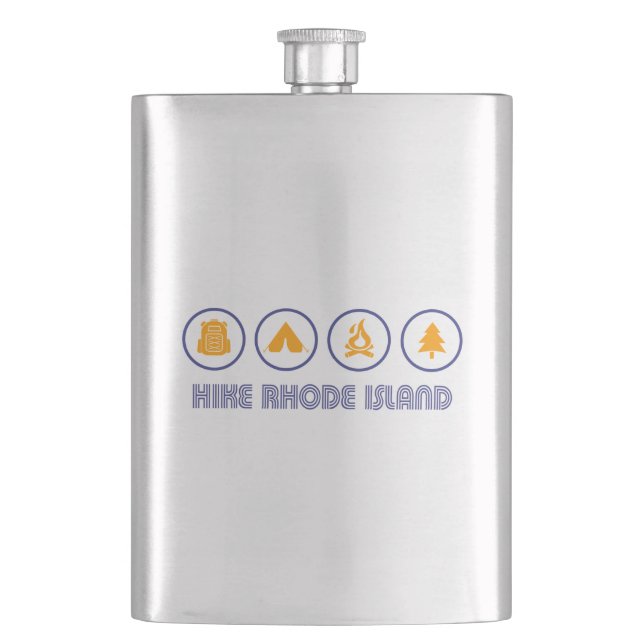 Hike Rhode Island Hip Flask (Front)