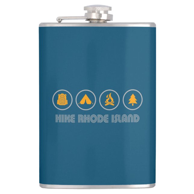 Hike Rhode Island Hip Flask (Front)