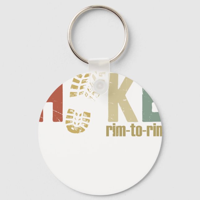 Hike rim to rim funny camping 2 key ring (Front)