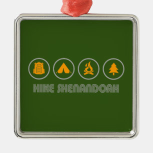 Hike Shenandoah Metal Tree Decoration