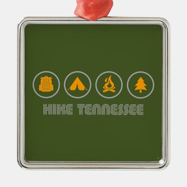 Hike Tennessee Metal Tree Decoration (Front)
