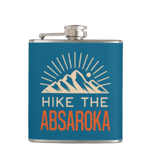 Hike The Absaroka Mountains Sunburst Hip Flask