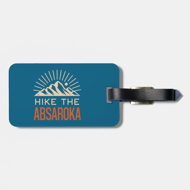 Hike The Absaroka Mountains Sunburst Luggage Tag (Back Horizontal)