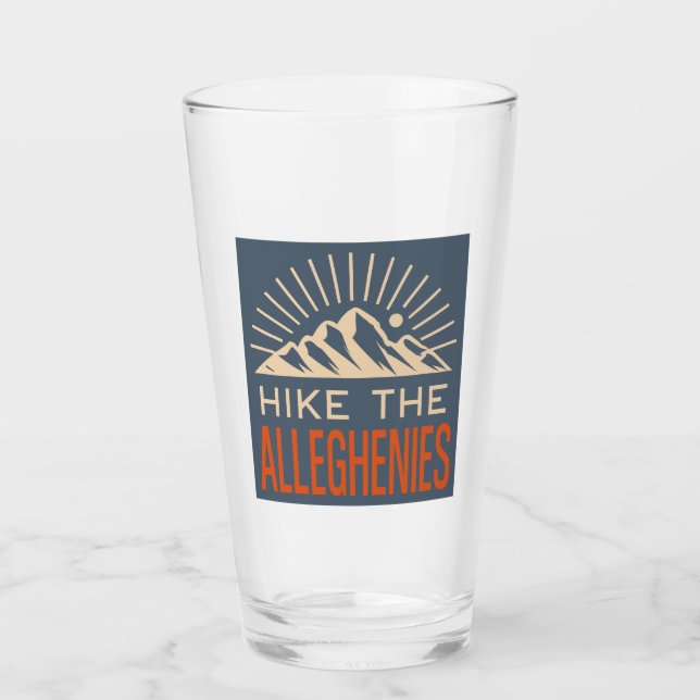Hike The Allegheny Mountains Sunburst Glass (Front)