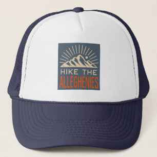 Hike The Allegheny Mountains Sunburst Trucker Hat