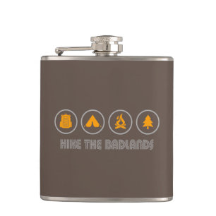 Hike The Badlands Hip Flask