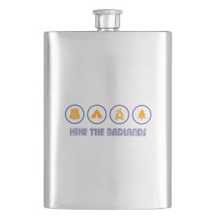 Hike The Badlands Hip Flask
