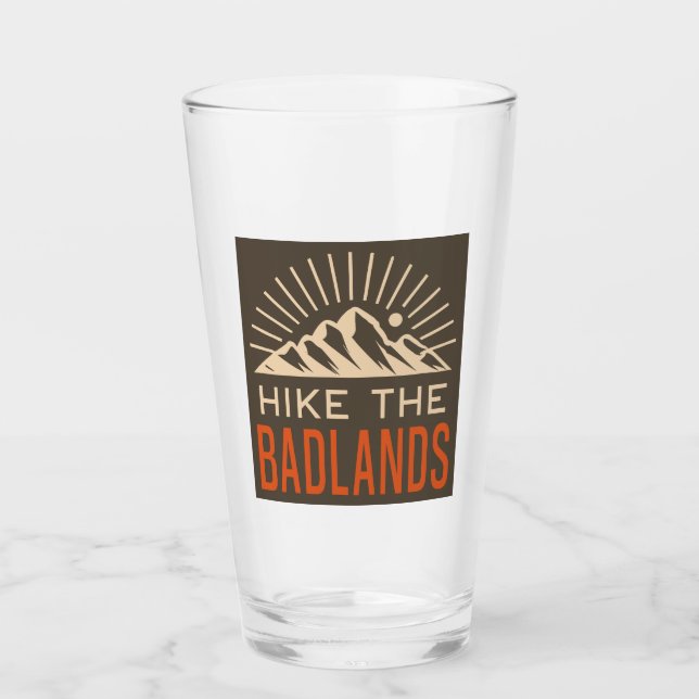 Hike The Badlands Sunburst Glass (Front)